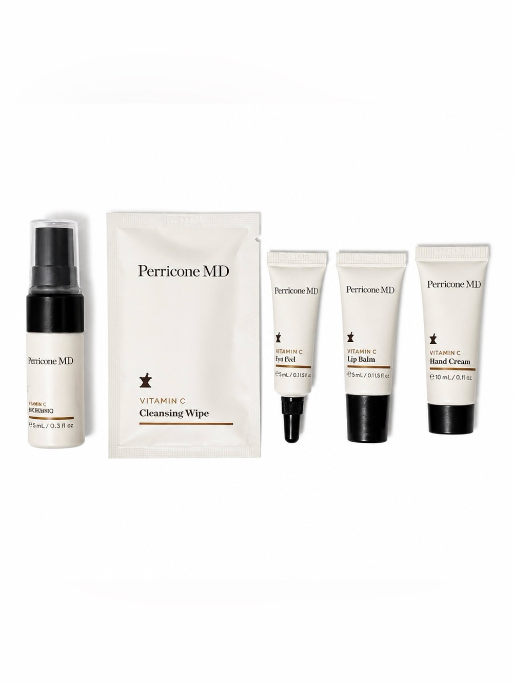 NEW - Perricone MD 5-Piece Bundle Vitamin C Ester Travel Glowing Skincare G Set
